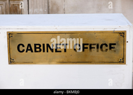 Cabinet Office Zeichen, Whitehall, London Stockfoto