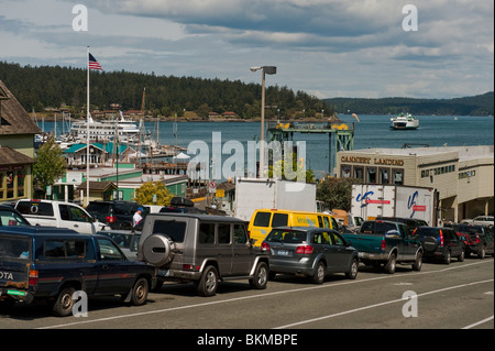 Friday Harbor, San Juan Island, Washington. Die Washington State ferry Docks in Friday Harbor auf dieser Insel Puget Sound. Stockfoto