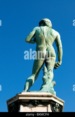 Der David in Piazzale Michelangelo, Florenz (Firenze), UNESCO World Heritage Site, Toskana, Italien, Europa Stockfoto