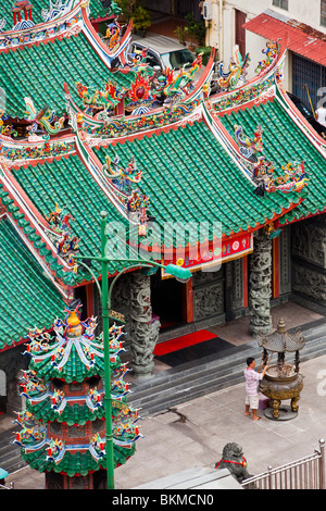 Der Hong San Si chinesischen Tempel auf Jalan Wayang, Chinatown. Kuching, Sarawak, Borneo, Malaysia. Stockfoto