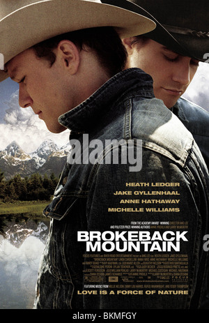 BROKEBACK MOUNTAIN (2005) HEATH LEDGER, JAKE GYLLENHAAL, ANG LEE (DIR) BRBA 001 - BIN Stockfoto