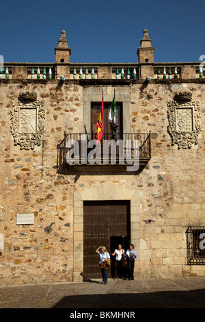 Palacio de Los Veletas y Museo Centro Histórico monumental de Cáceres Extremadura España Palace Museum Spanien Stockfoto