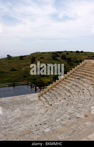 DAS RÖMISCHE AMPHITHEATER VON KOURION AUF DER INSEL ZYPERN. Stockfoto