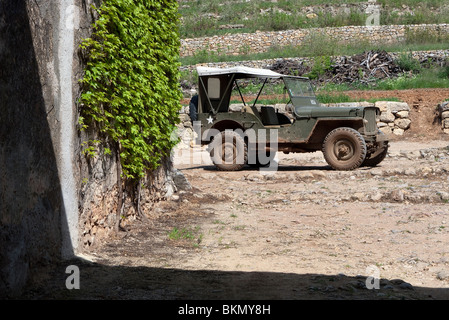 WWII Willy US Army Jeep in Frankreich Stockfoto