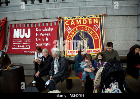 Mai und Kundgebung am Trafalgar Square, 1. Mai 2010 Stockfoto