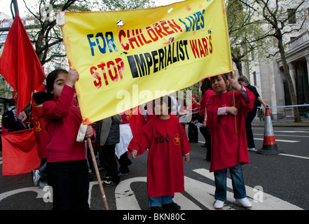 Mayday Kernschmelze Gewerkschaft März in London 2010 Stockfoto