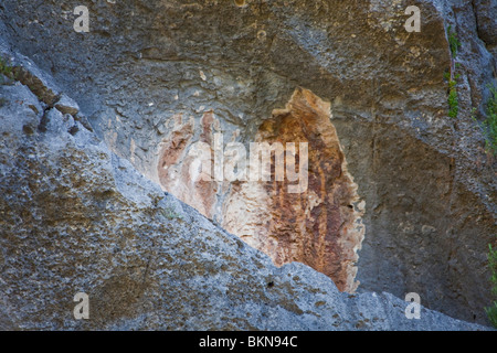 Pla de Petracos, Paleothic Kunst, Höhle Gemälde Comunidad Valenciana, Castell de Castells, Spanien horizontale 106177 Spain10 Stockfoto