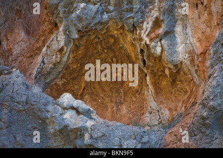 Pla de Petracos, Paleothic Kunst, Höhle Gemälde Comunidad Valenciana, Castell de Castells, Spanien horizontale 106179 Spain10 Stockfoto