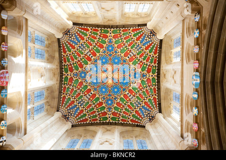 die neue dekoriert Gewölbedecke im Turm von St. James / St Edmundsbury Cathedral in 2010 installiert Stockfoto