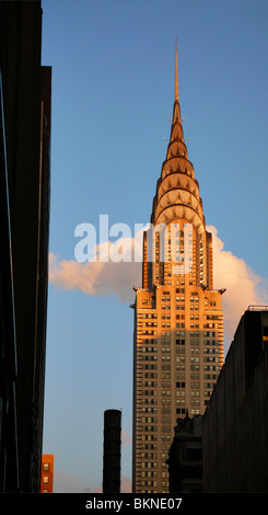 Sonnenaufgang am Morgen auf das Chrysler Building in New York City. Stockfoto