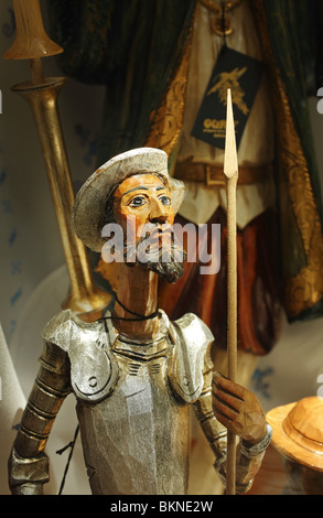 Statue von Don Quijote, Souvenir-Shop in Toledo, Spanien Stockfoto