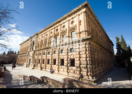 Alhambra, Palacio de Carlos (Karl V Palast) Stockfoto