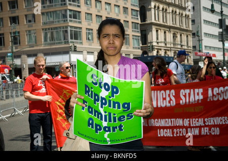 Kundgebung gegen Arizona Anti-Immigration Bill SB 1070 in Lower Manhattan in New Yorl Stockfoto