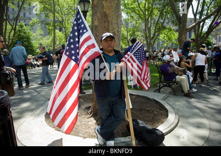 Kundgebung gegen Arizona Anti-Immigration Bill SB 1070 in Lower Manhattan in New Yorl Stockfoto