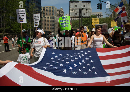 Kundgebung gegen Arizona Anti-Immigration Bill SB 1070 in Lower Manhattan in New Yorl Stockfoto