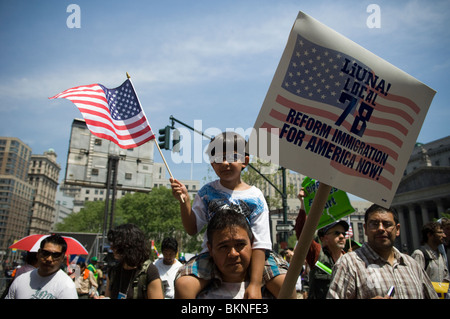 Kundgebung gegen Arizona Anti-Einwanderungsgesetz SB 1070 in Lower Manhattan in New York Stockfoto