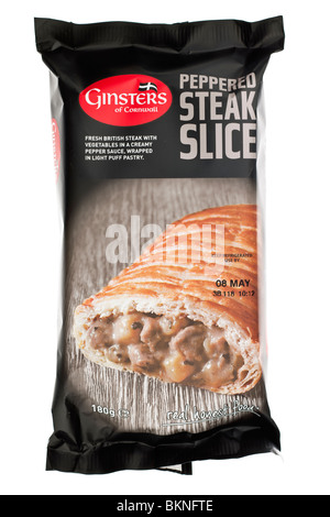 180 Gramm Steak-Slice Ginsters gespickt Stockfoto