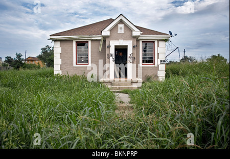 Zerstörten Haus nach dem Hurrikan Katrina in New Orleans, Louisiana Stockfoto