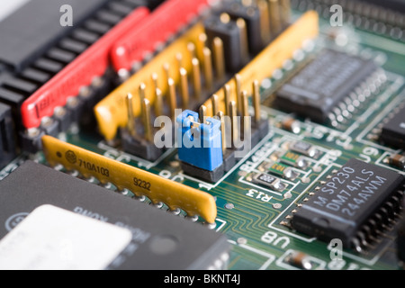 Nahaufnahme der Elektronikplatine Stockfoto