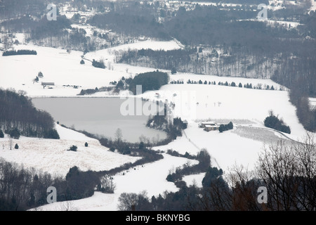 Schneefall in Charlottesville, VA. Stockfoto