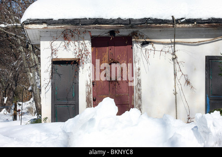 Schneefall in Charlottesville, VA. Stockfoto