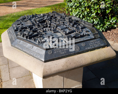 Eine 3D-Karte der Innenstadt von Newark, Nottinghamshire England UK Stockfoto