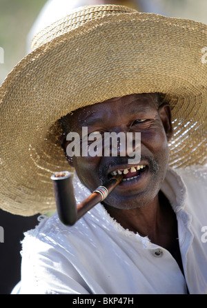 alte traditionelle Basotho-Hut, Lesotho Stockfoto