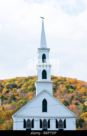 Congregational Church, Herbstfarben, Herbst Farbe, Newfane, Vermont, New England, USA Stockfoto