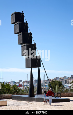 Skulptur: Bou (2007), Santiago Calatrava. Es Baluard Museum für moderne und zeitgenössische Kunst. Palma De Mallorca. Spanien Stockfoto