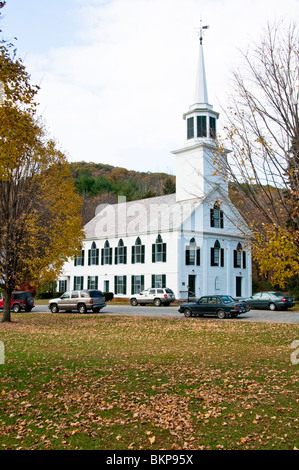 Union Halle, Herbstfarben, Herbstfarben, Newfane, Vermont, New England, USA Stockfoto