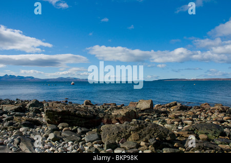 Blick über Loch Scavaig von Elgol Isle of Skye Highland Stockfoto