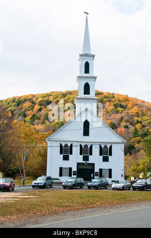 Congregational Church, Herbstfarben, Herbst Farbe, Newfane, Vermont, New England, USA Stockfoto