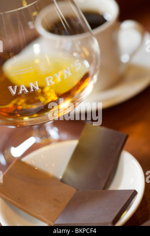 Van Ryn Schnaps und Pralinen, Stellenbosch, Westkap, Südafrika. Stockfoto