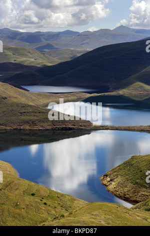 Katse Dam See im Hochland von Lesotho, Durchführung Lesotho Highland Water Project Stockfoto