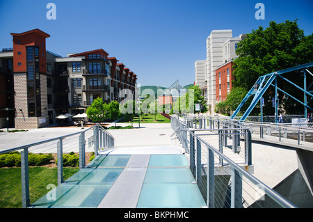 CHATTANOOGA, Tennessee, USA – Außenansicht des Hunter Museum of American Art in Chattanooga Tennessee Stockfoto