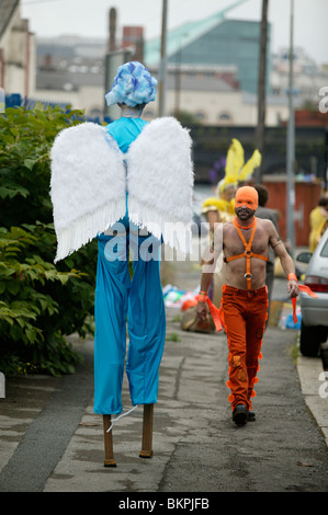 Teilnehmer das Event 2003 Europride in Manchester, UK, Vorbereitung zur Teilnahme Stockfoto