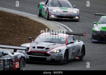 Silverstone Supercar 2010 - FIA GT3 Europameisterschaft Hexis Aston Martin DBRS9; Manuelle Rodrigues, Frederic Makowiecki Stockfoto