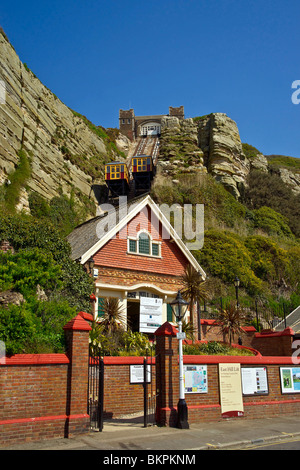 Hastings Osthügel Lift Stockfoto