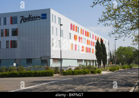 Das komfortable Radisson Blu-Hotel am Flughafen Toulouse Blagnac Haute-Garonne Midi-Pyrenäen Frankreich Stockfoto