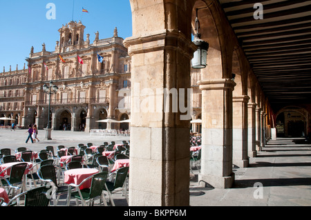 Der Hauptplatz. Salamanca, Kastilien-León, Spanien. Stockfoto