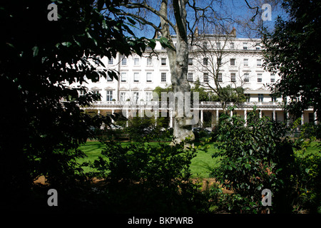 Gemeinschaftsgärten in Eaton Square, Belgravia, London, UK Stockfoto