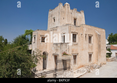 Der Barotsis Turm, Filoti Dorf, Insel Naxos, Griechenland Stockfoto