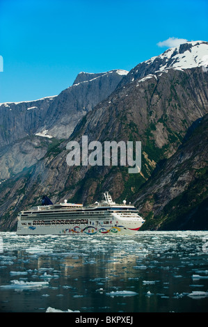 Norwegian Cruise Line * Stern * in der Nähe von Dawes Gletscher in Endicott Arm, Tracy Arm - Fords Terror Wildnis, Südost-Alaska Stockfoto