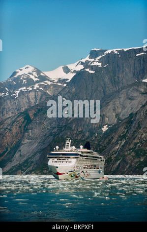 Norwegian Cruise Line * Stern * in der Nähe von Dawes Gletscher in Endicott Arm, Tracy Arm - Fords Terror Wildnis, Südost-Alaska Stockfoto