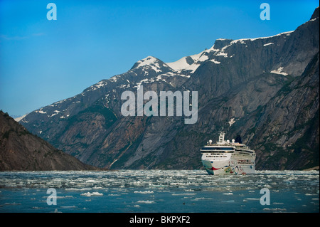 Norwegian Cruise Line * Stern * in der Nähe von Dawes Gletscher in Endicott Arm, Tracy Arm - Fords Terror Wildnis, Südost-Alaska Stockfoto