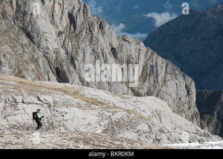 Wandern im Zentralmassiv, Picos de Europa, Spanien Stockfoto