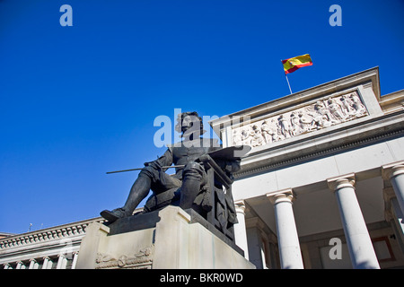 Statue von Velazquez vor Museo del Prado, Madrid, Spanien, Europa Stockfoto