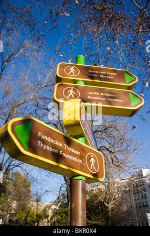 Tourismusinformation in Paseo del Prado, Madrid, Spanien, Europa Stockfoto