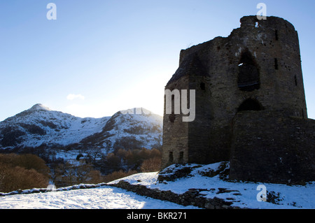 Wales, Gwynedd, Snowdonia. Dolbadarn Burg eines großen Burgen gebaut von den walisischen Fürsten in der C13th Stockfoto