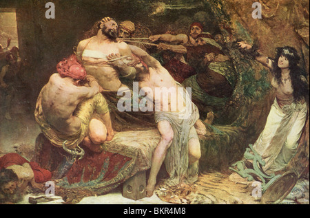 Samson und Delilah, aus dem Gemälde von Solomon J Solomon Stockfoto